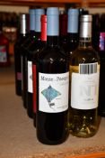 Twelve bottles of assorted wines to include Monte da Peceguina, Lobo e Falcao, Dourthe and Dom Rafae