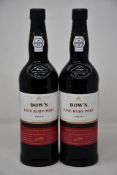 Two bottles of Dow's Fine Ruby Port (750ml) (Over 18s only).