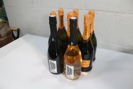 Seven Canti Extra Dry Prosecco (6 x 750ml) and two Fiol Proseccos, one White and one Rosé (2 x 750ml