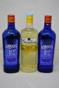 Two bottles of Larios Premium Gin (700ml) and Gordan's Sicilian Lemon Gin (700ml) (Over 18s only).