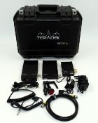 A pre-owned Teradek Bolt 500 Wireless Video Tranceiver Set to include: 2 x Transmitters (TX), 1 x Re