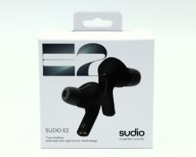Twenty boxed as new Sudio E2 True Wireless Earphones in Black (EAN: 7350071389218)