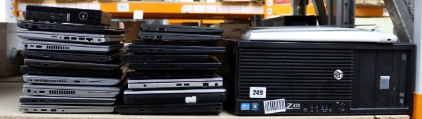 A quantity of pre-owned laptops & PC'S sold for parts (All items with hard drives removed/remote man