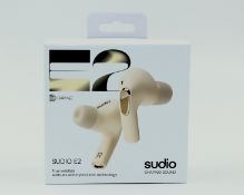 Twenty boxed as new Sudio E2 True Wireless Earphones in Chalk (Boxes sealed) (EAN: 7350071384695)