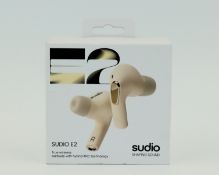 Five boxed as new Sudio E2 True Wireless Earphones in Sand (Boxes sealed) (EAN: 7350071384695).