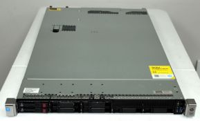 A boxed as new HP DL360 Gen9 Server with 2 x E5-2560v3 CPU, 32GB RAM, no HDD (Box opened).