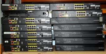 Eleven pre-owned Cisco C8897VA-K9 Routers and three pre-owned Cisco C897VA-K9 Routers.