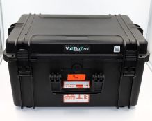 A pre-owned PrimeLight Design VoxBox Pro Mirror Box/Teleprompter Kit in a custom foam-lined flight c