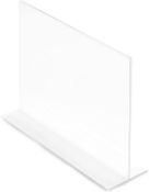 A pallet of as new Deflecto Acrylic Marketing Equipment to include A1 mitred white snap frames, A5 l