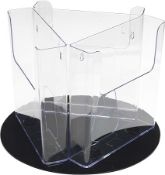 One hundred as new Deflecto 1/3 revolving leaflet stands (76801).