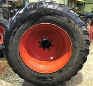 Pair of Nokian ELS 710/55 R34 Flotation Tyres and Wheels