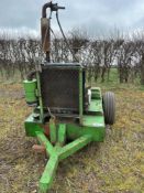 Diesel powered irrigation pump. C/w control box, battery and trailer. Serial No: HEC-MRS6073A