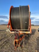 Irrifrance irrigation reel 100/450 single axle irrigation reel with rain gun. Serial No: 3011330. Co