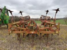 2001 Knoche Mashinenbau 2 leg hyraulic folding cultivator c/w leveling discs & near crumbler