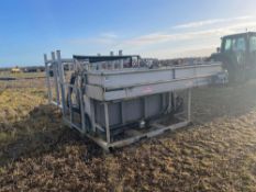 Tong freestanding 1500 box tipper (2004) with conveyor (2016) to suit all boxes up to 1.25t, 1.8m wi