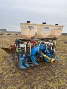 Standen Powervator with 2 row Grimme ridger set at 80 inch. C/w Horstine Farmery Ltd triple granular