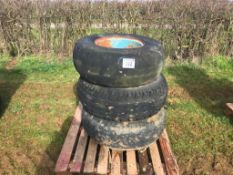 3 x misc wheels & tyres