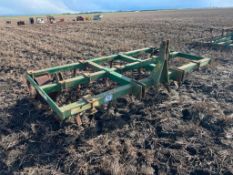 Cousins 3m C tine cultivator, 10 legs c/w depth wheels, linkage mounted
