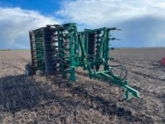 2008 Cousins Precision Seed Bed Harrow 4m hydraulic folding trailed cultivator. Serial No: 2008065