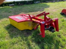 Unifarm CM 166 twin drum mower, PTO driven, linkage mounted. Serial No: 47022966