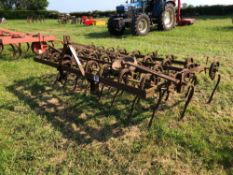 Marsk-Stig Model 3 9ft springtine cultivator, depth wheels, linkage mounted