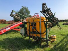 1999 Moteska 12m 1,000l sprayer c/w hydraulic folding booms, single nozzle lines. Serial No: 057   N