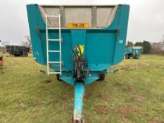 2015 Rolland 6332 Rollspeed twin axle trailer, commercial axles, hydraulic rear door, manual chute,