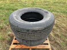 Pair of 385/65R22.5 tyres (Brand New)