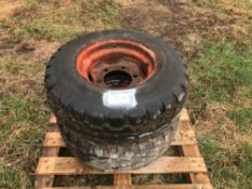 1 x 11.5/80R15.3 & 1 x 10.5/85R15.3 tyres and wheels