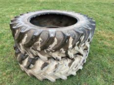 Pair of Mitas 460/85R38 tyres