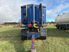 1984 Tri axle bulk HGV trailer converted for use as aluminium nurse tank with dolly, air brakes, ful