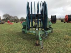 Alligator TR2000 2,000m 5” trailed reeler with new hydraulic motor. On 550/60R22.5 BKT flotation whe