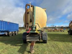 1989 40m3 tri axle nurse tank (with front dolly) with 8” offloading funnel, 6” front load point, 6”