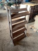 Farm shop wooden display unit, 4 shelves