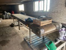 Flat conveyor, 0.65m x 4.7m, 3 phase