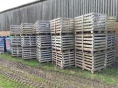 c.30No wooden pallet bins with slatted sides, 40