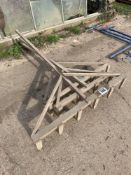 3No wooden hand planting markers