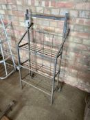 Metal shelf display unit