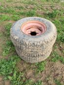 Pair Vredestein 11.5/80-15.3 wheels and tyres, 6 stud