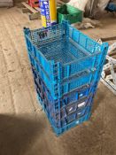 170No blue mushroom trays, 400mm x 300mm x 100mm