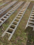 2No aluminium ladders