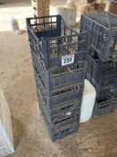 150No black plastic 8 stacker trays, 500mm x 300mm x 150mm