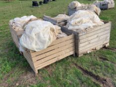 4No bins of crop fleece 10-12m wide (various lengths)