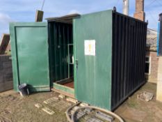 Chemical store container, 10ft, sold in situ, buyer to remove