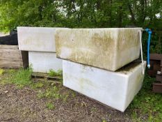 4 x square plastic water tanks