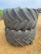 4No. Michelin X Bib 750/65 R26 Wheels & Tyres