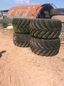 4No. Alliance 700/50-26.5 Floatation Wheels & Tyres