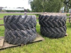 4No 600/65R28 tyres from JCB Fastrac 3230