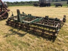 Cousins 3m spring tine cultivator with front and rear crumbler, linkage mounted