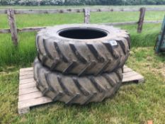 Pair 420/90R30 tyres